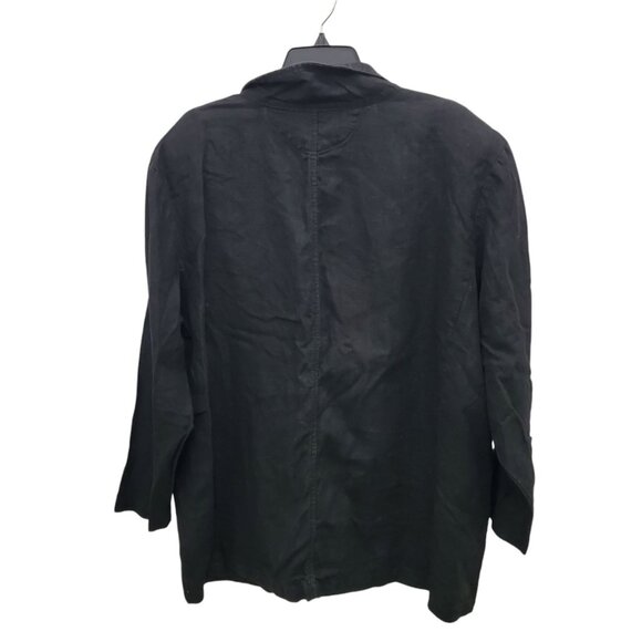 Coldwater Creek Woman's Vintage Black Linen 3 Button Blazer‎ USA Plus Size 2X - Picture 7 of 7
